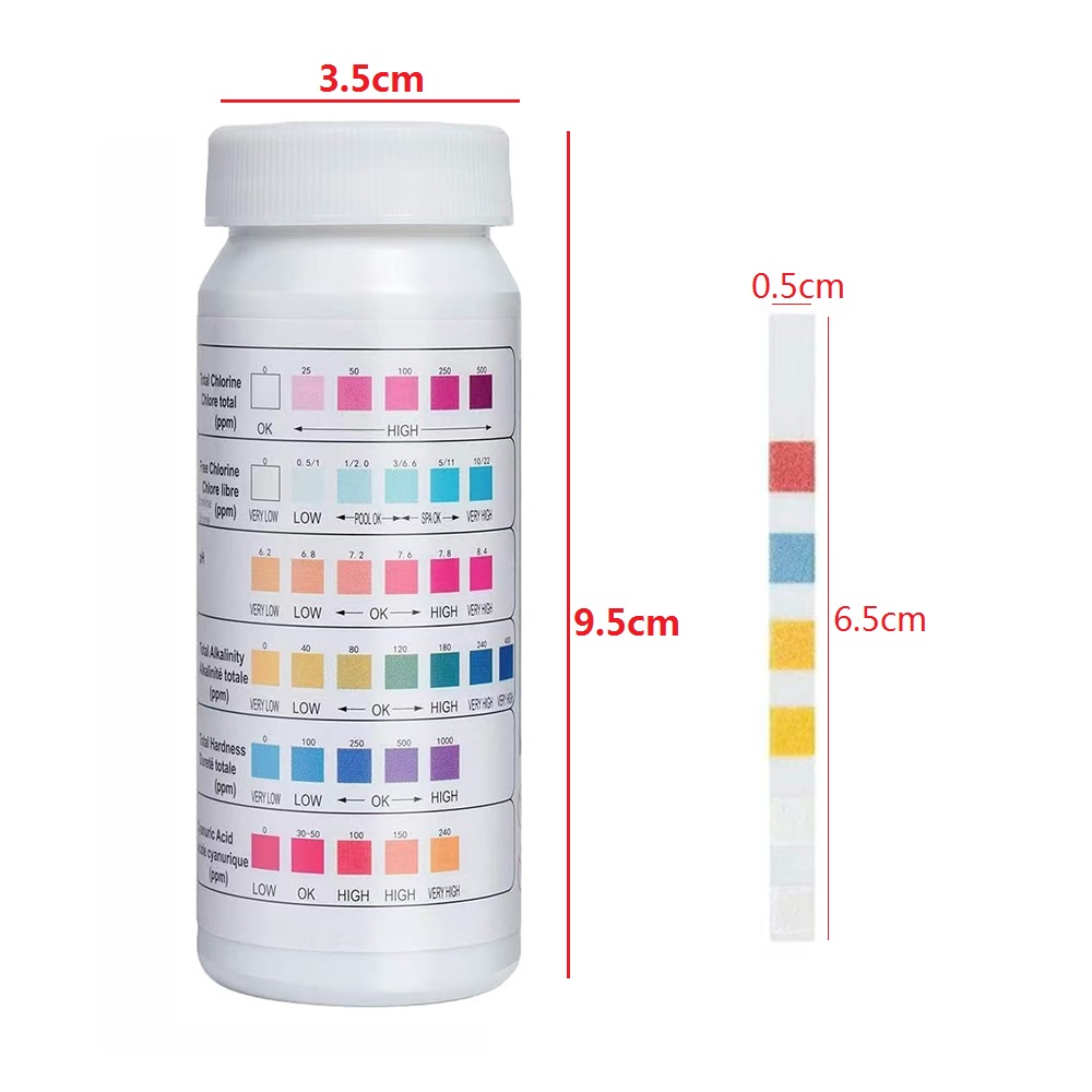 50 قطعة/زجاجة متعددة الأغراض 6 - مراجعة Ph Strip Test وسعره