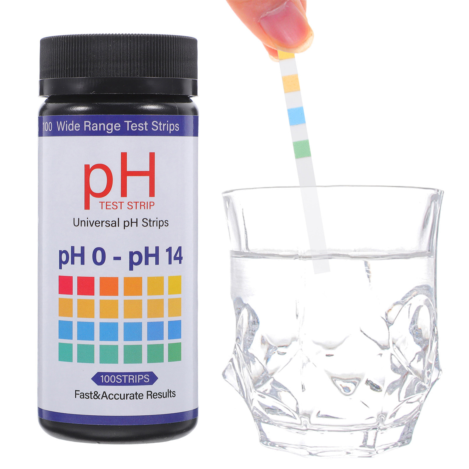 100 قطعة من ورق اختبار درجة ال - مراجعة Ph Strip Test وسعره
