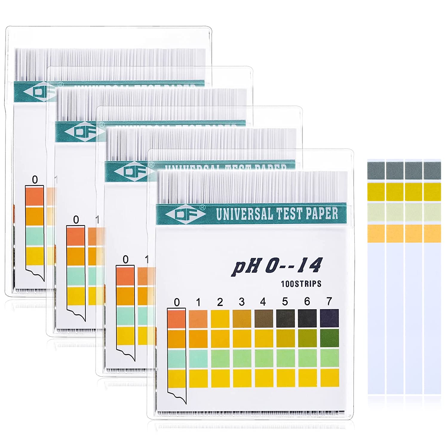 100 شرائط 0-14 PH مؤشر حمض قلو - مراجعة Ph Strip Test وسعره