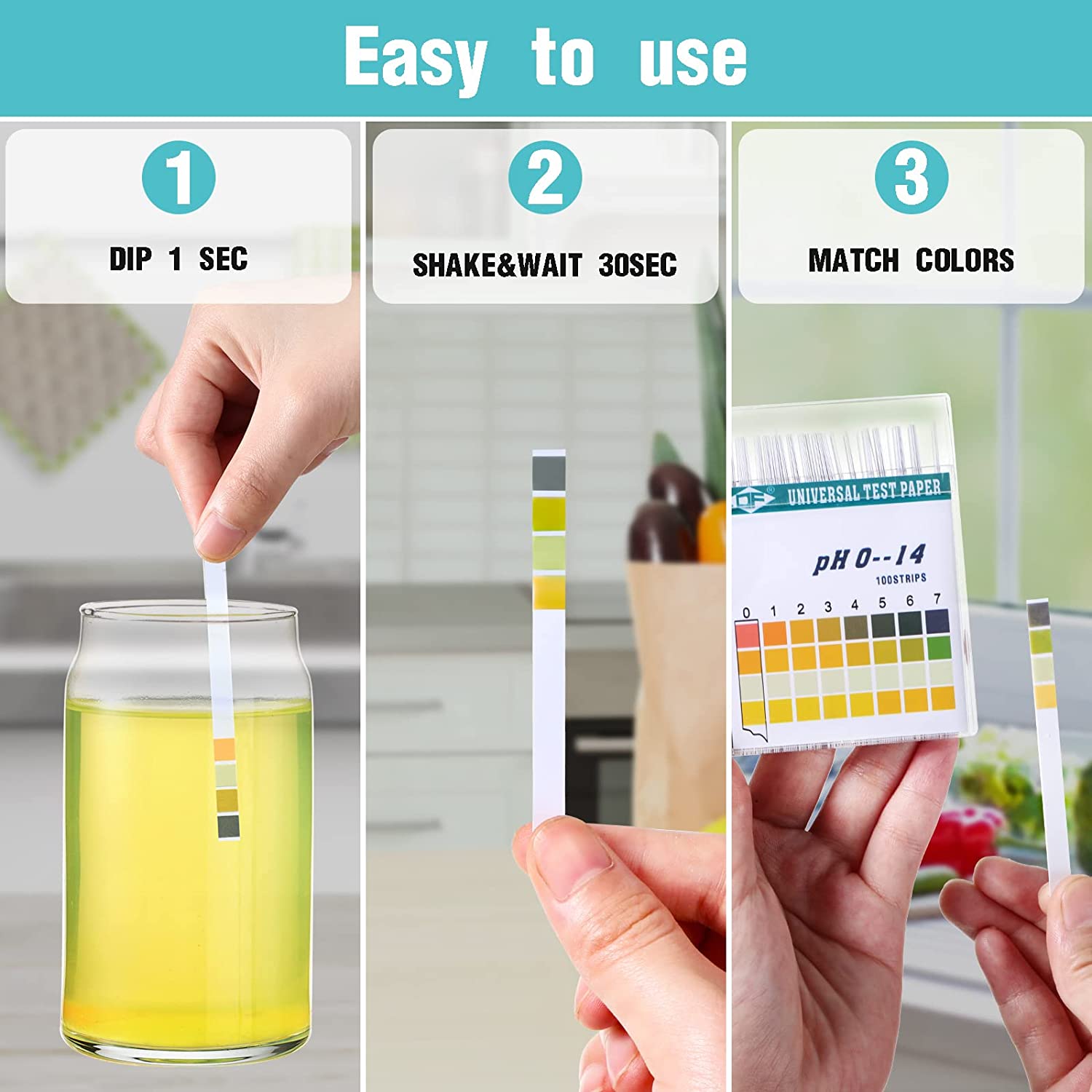 100 شرائط 0-14 PH مؤشر حمض قلو - مراجعة Ph Strip Test وسعره