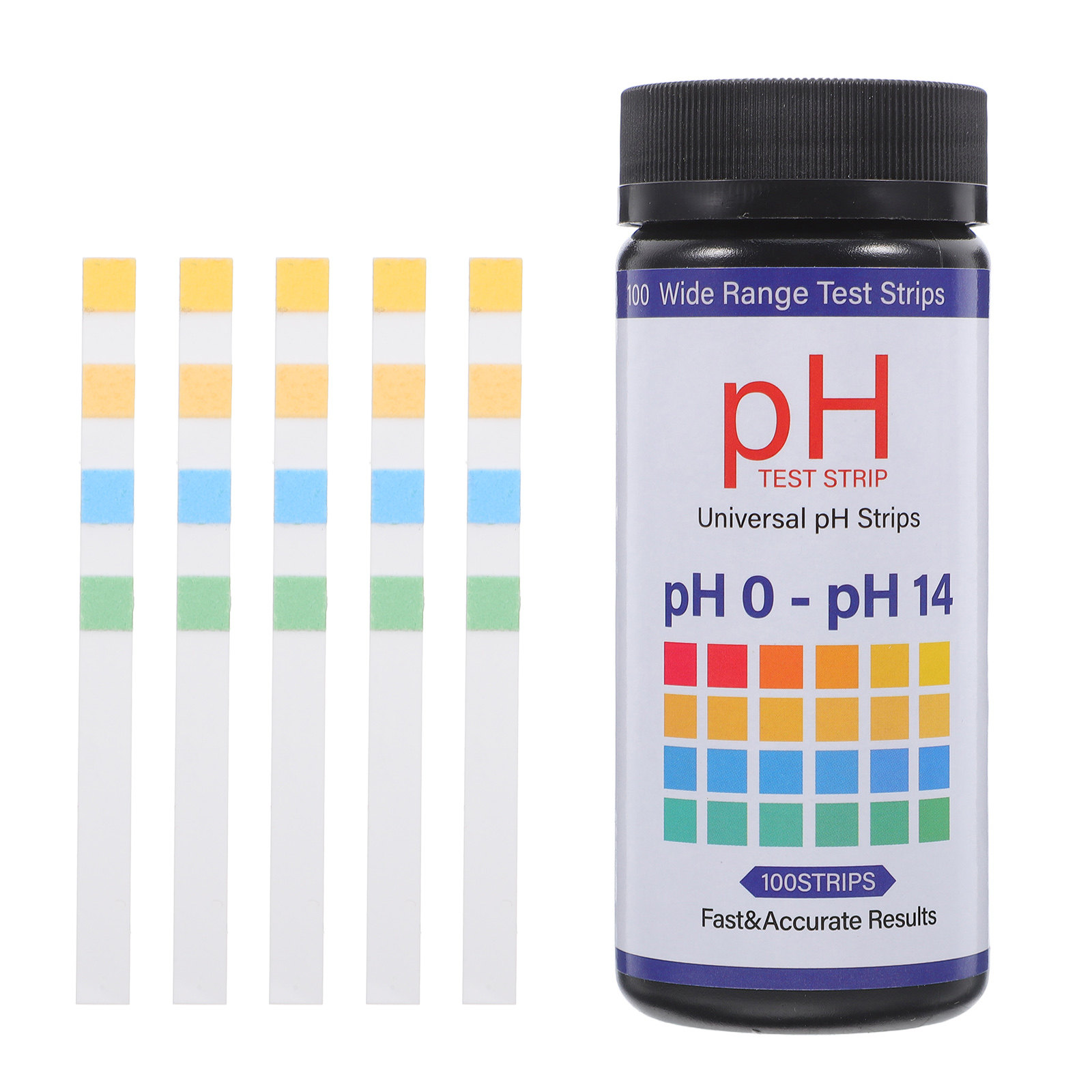 100 قطعة من شرائح اختبار درجة  - مراجعة Ph Strip Test وسعره