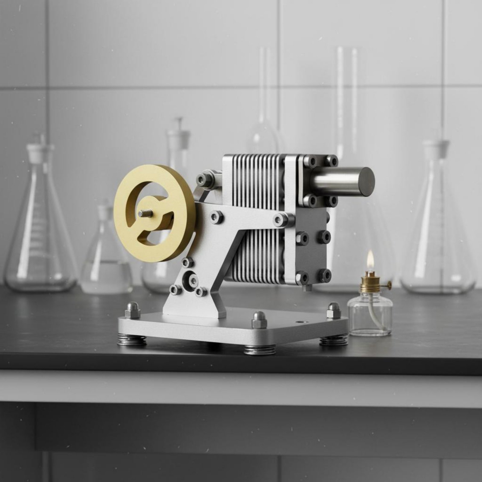 نموذج محرك حراري، هدية علمية،  - مراجعة Science Hobbyist وسعره